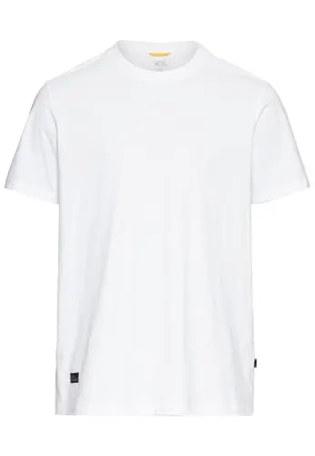 camel active Print-Shirt aus Organic Cotton - Kurzarm Rundhals in Weiß (M) - Herren-Shirt aus 100% Organic Cotton, minimaler Print für einen lässigen Look, ideal für den Sommer und umweltfreundlich.
