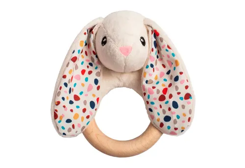 Whisbear Beißring Greifspielzeug öko Beißring Baby Zahnungshilfe Babyerstausstattung, Linderung bei Zahnungsschmerzen