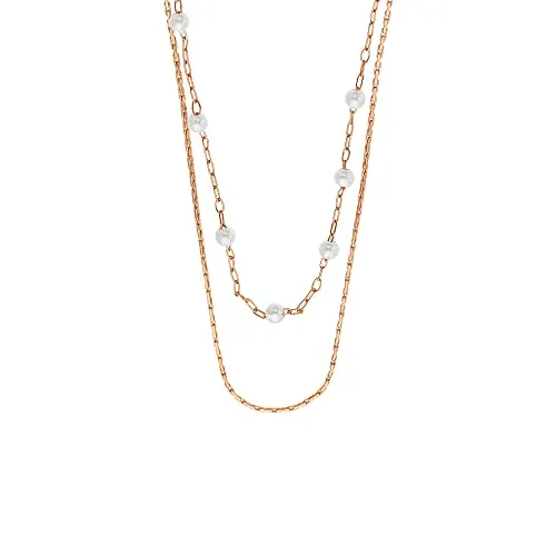 Heideman Halskette Elura Damen – Elegante Edelstahlkette in Roségold mit Perlenanhänger - Ketten für Damen: Zarte Halskette aus hautsympathischem Edelstahl mit rosévergoldetem Perlenanhänger, ideal für klassische und modische Looks, allergikergeeignet und in hochwertiger Qualität.