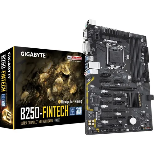 Produktbild Gigabyte GA-B250-FinTech Mainboard Sockel 1151 Intel B250 DDR4 7.1 Sound USB 3,0