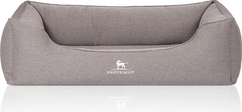 Knuffelwuff Orthopädisches Hundebett Leano XXXL 155 x 105cm Grau - Orthopädisches Hundebett für maximalen Liegekomfort, druckentlastend und ideal für Gelenk- und Wirbelsäulenschonung. Robustes Velours, abnehmbare Bezüge waschbar bei 30 Grad.
