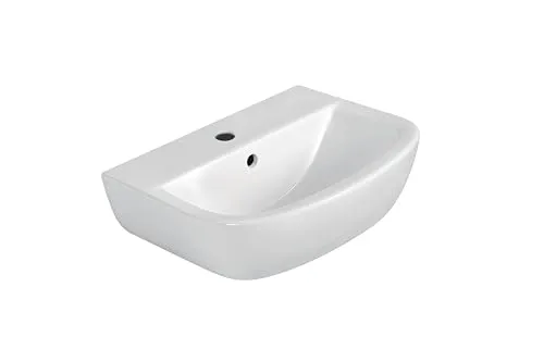 sanicomfort Waschbecken REKIA, 60 cm, Waschtisch aus Sanitärkeramik, weiß