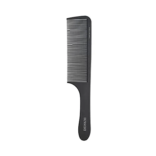 TB TOOLS FOR BEAUTY T4B LUSSONI Handle Comb Antistatischer Und Bruchfester Entwirrkamm Aus Karbon Mit Groben Zähnen Für Dünne Und Dicke Haare (406)