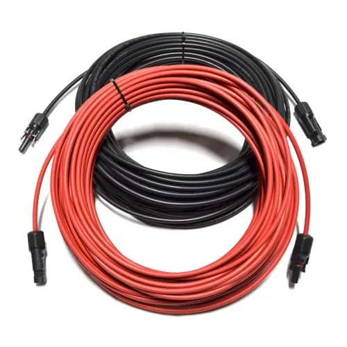 smartEC Solarkabel Verlängerungskabel 4 - 6mm² mit Stecker 2x 30m - Hochwertiges Solarkabel (IP68) für langlebige Verbindungen, UV-beständig und ideal für Solarmodule mit über 2000 Steckverbindern.