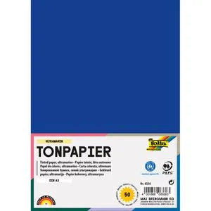 Folia Tonpapier 6336, A3, ultramarin, 130g/m², 50 Blatt