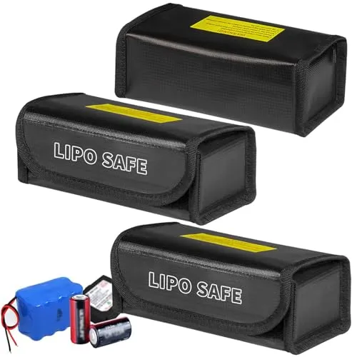 Lipo Safe Bag – Feuerfeste Sicherheitstasche für Lipo-Akkus, 3 Stück