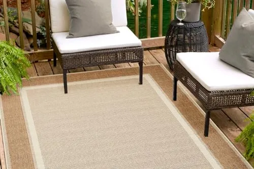 Andiamo Teppich ARIZONA 2, rechteckig, 5 mm Höhe, Flachgewebe - Moderner In- und Outdoorteppich aus 100% Polypropylen, strapazierfähig und pflegeleicht. Ideal für Balkon und Garten, schafft eine gemütliche Atmosphäre und ist wetterbeständig. Perfekt für jeden Wohnstil!