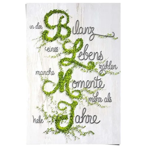 REINDERS Poster, Bilanz des Lebens, Schlafzimmer, Poster, Wanddeko, Room Decor, Bilderdruckpapier, Grün, 91,5 x 61