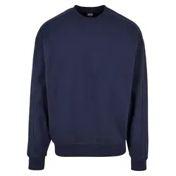 Urban Classics Herren Sweatshirt Heavy Terry Garment Dye Crew darkblue M - Sweatshirt für Herren aus schwerem Terry, bietet hohen Tragekomfort und einen lässigen Look für jeden Anlass.