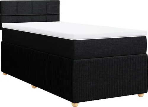 vidaXL Boxspringbett mit Matratze Schwarz 80x200 cm von vidaXL