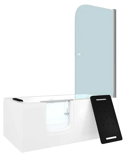 Seniorendusche und Sitzwanne Kombination S15D-L-EC mit Tür 160x85x215cm