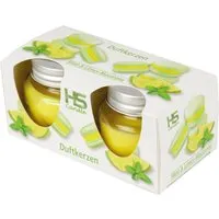 HS Candle Duftkerze Macaron Kerzen 2er Pack Mint & Limes in türkis von HS Candle