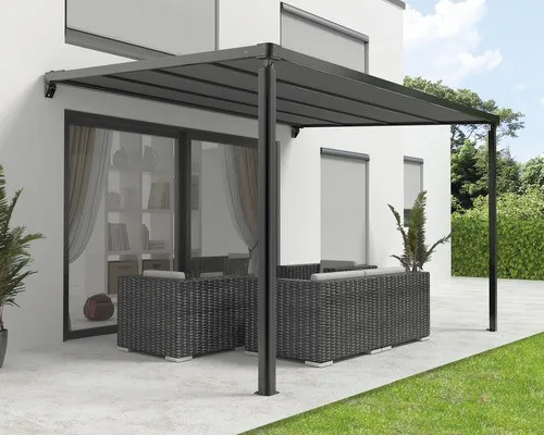 Pergola mit Stoffdach 3,94x2,94 m