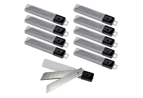 ChiliTec Cuttermesser Cuttermesser Ersatz Abbrechklingen 18mm (100 Stück) im Köcher, Klinge: 1,8 cm, (100-tlg), Cutterklingen im Köcher