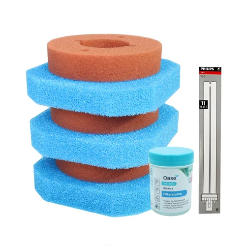 Oase Wartungspaket für Oase Filtoclear 6000 - Schwammset + Lampe + Filterstarter