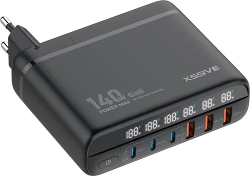 140W GaN Schnellladegerät 3x USB-C und 3x USB-A Anschluss