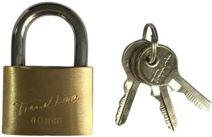 TrendLine Vorhängeschloss Messing 60 mm inkl. 3 Schlüssel