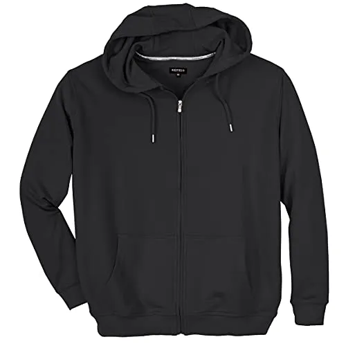 Redfield Übergrößen Sweatjacke Herren schwarz, Größe:8XL