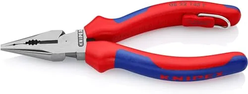 KNIPEX 08 22 145 T BK Spitz-Kombizange - Zangen mit ergonomischen Mehrkomponenten-Hüllen und integrierter Befestigungsöse für sicheren Halt und einfache Handhabung.