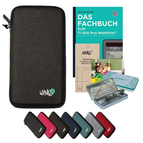 CALCUSO Zubehör Streberpaket Dunkelgrau für TI-30X Prio MathPrint - Praktisches Zubehörpaket in Dunkelgrau, speziell für den TI-30X Prio MathPrint. Ideal für Schüler und Studenten zur optimalen Nutzung des Taschenrechners.