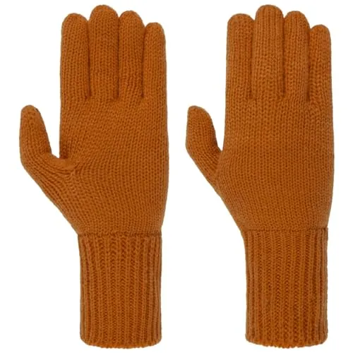 Seeberger Feinstrick Fingerhandschuhe Strickhandschuhe Damenhandschuhe Damen - Winter Herbst-Winter - One Size orange