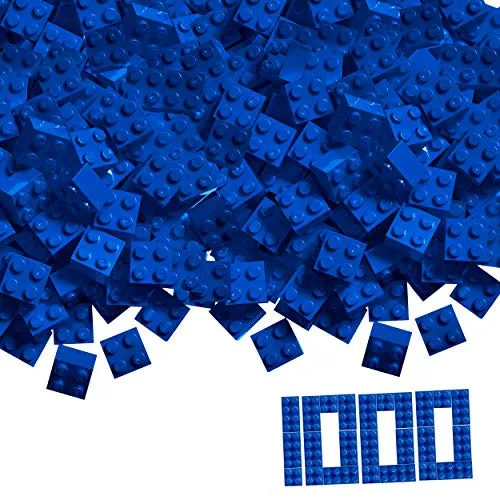 Simba 104114118 - Blox, 1000 blaue 4er Steine - Baukästen & Bausteine: 1000 kreative blaue Blox Steine für grenzenlosen Bau-Spaß, ideal für kleine Baumeister und kompatibel mit bekannten Spielsteinen.