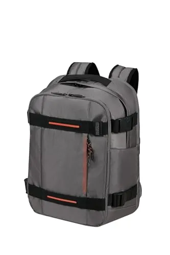 AmericanTourister Laptop-Rucksack Urban Track - Laptop-Rucksack aus 25 recycelten PET-Flaschen, gepolstertes Fach für Laptops bis 15,6 Zoll, mit Trolleybefestigung und ergonomischen Schulterriemen für optimalen Tragekomfort.