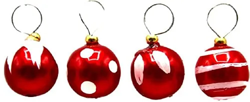 Melody Jane Miniatur-Weihnachtsbaumschmuck, Motiv: Puppenhaus, Rot und Weiß