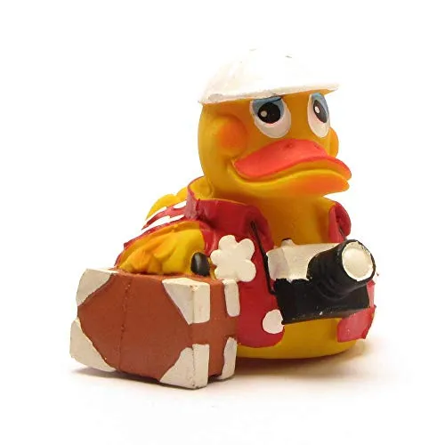 DUCKSHOP I Badeente Fahr in den Urlaub I Quietscheente I L: 9 cm