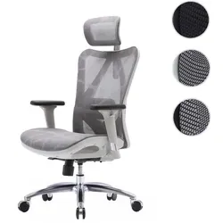 Mendler Bürostuhl HWC-J87 - Ergonomischer Schreibtischstuhl mit verstellbaren Armlehnen - Bürostuhl mit 150 kg Belastbarkeit, atmungsaktiver Netzbespannung und individuell anpassbaren Funktionen für maximalen Komfort im Home Office.