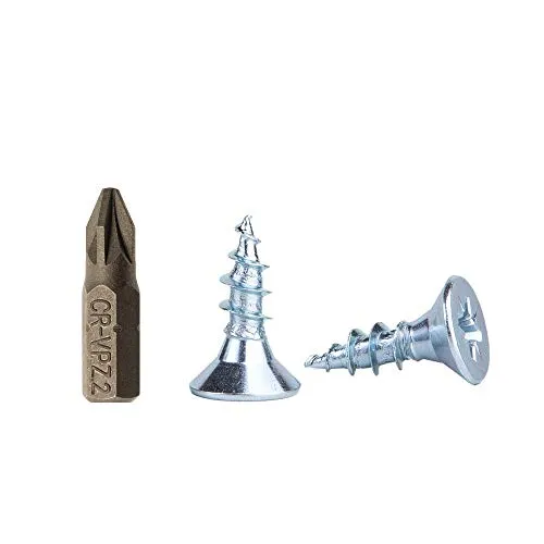 Stück verzinkte Stahl-Holzschrauben 4,5 x 16 mm Pozi-Drive Kopfschrauben Verschlüsse Senkkopf Spanplattenschrauben (100 Stück) 100
