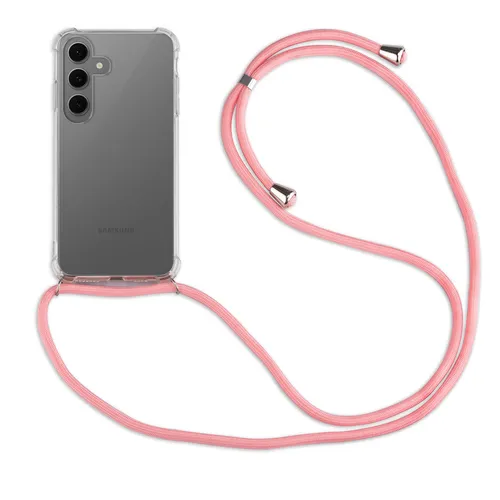 Handykette für Samsung Galaxy S25 FE Handyhülle Band Case Hülle Kordel Hand Rosa
