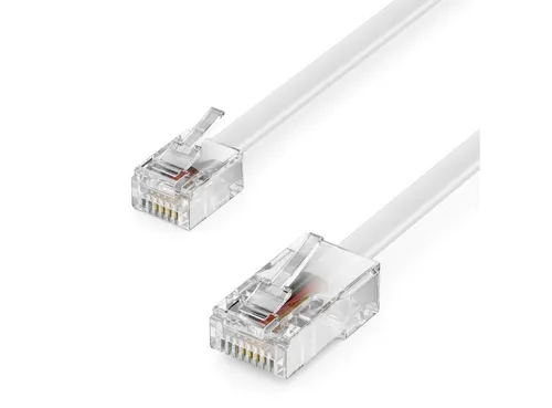 deleyCON deleyCON 2m Telefonkabel RJ11 auf RJ45 Modularkabel DSL VDSL Internet LAN-Kabel