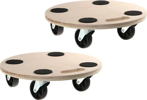 Blumenroller SWV 400060 - 2 Stück Möbelroller - Transportroller für bis zu 200 kg, ideal für empfindliche Böden. Perfekt für den Einsatz in Haus, Garage oder Terrasse.