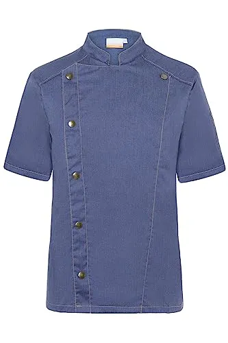 Karlowsky Kurzarm Kochjacke Jeans-Style Vintage Blue - Größe 54