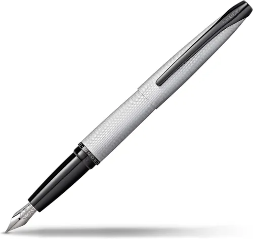 Cross ATX Füllfederhalter in gebürstetem Chrom in silber von Cross