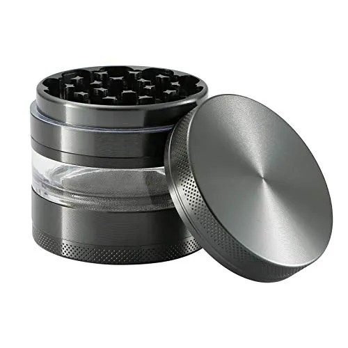 CyanCloud Grinder Crusher Pollen Herb Grinder für Spice,Kräuter,Gewürze,Herb, 4-teiliges Set mit Pollen Scraper