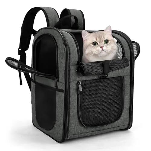 Apollo Walker Haustier-Rucksack für Hunde & Katzen (Grau, bis 12 kg)