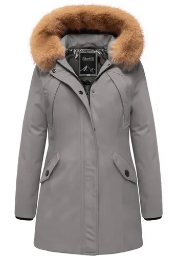 REPUBLIX Winterjacke LEXIE Damen – Gefütterter Parka mit Kapuze in Grau (Größe S) - Bequemer und stylischer gefütterter Parka für Damen, ideal für kalte Tage. Aus 100% Polyester gefertigt, mit 4 praktischen Taschen und Kunstfellkragen für zusätzlichen Komfort.