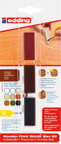 EDDING 8902-4604 Holzboden-Reparatur-Wachs-Set, mahagoni