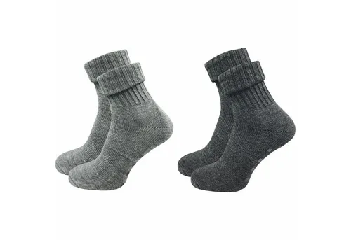 GAWILO ABS-Socken für Damen aus Wolle für extra warme Füße, Stoppersocken (2 Paar) Rutschfeste Hausschuhsocken, Weiche & kuschlige Socken mit Noppen