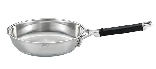 RÖSLE SILENCE PRO Bratpfanne Ø 20 cm - Hochwertige Edelstahl-Bratpfanne für perfektes Scharf-Anbraten von Steaks, mit optimaler Wärmeverteilung und ergonomischem Griff. Für alle Herdarten und spülmaschinenfest.