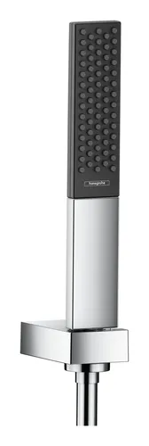 hansgrohe Rainfinity Brausehalterset 26856000 - Brausegarnituren mit 100mm Stabhandbrause und 160cm Schlauch, bietet einen seitlichen Drehwirbel für mehr Bewegungsfreiheit und Komfort im Bad.