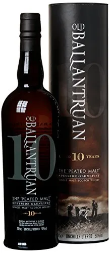 Old Ballantruan 10 Jahre Peated Malt Whisky – Unchillfiltered mit Geschenkverpackung - Whisky, 10 Jahre gereift, unfiltriert für intensiven Geschmack, perfekt als Geschenk oder zum Genießen.