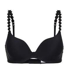 Marie Jo L'Aventure Tom BH Größe 80D - Charcoal - Funktionsunterwäsche mit herzförmigem, blickdichtem Design und tiefem Dekolleté für einen eleganten Look und optimalen Tragekomfort.