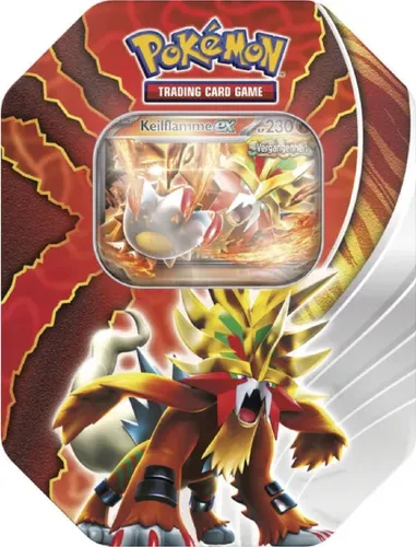 Pokemon Paradox-Schicksale Keilflamme Tin-Box - Sammelkarten-Set mit exklusiven Karten und einzigartigen Designs, perfekt für Sammler und Fans von Pokemon!