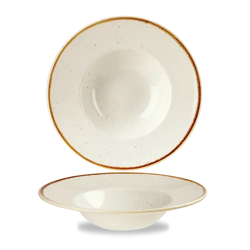 Churchill STONECAST Wide Rim Bowl Barley White in weiß von Churchill