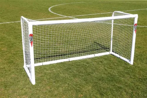 POWERSHOT® Fußballtor 2,4 x 1,8m PRO - Made IN Germany - Super stabil - aus uPVC mit Profi-Aspekt - WETTERFEST - Mit Klicksystem und auswählbarem Zubehör (Tor + TORWAND + TRANSPORTTASCHE)