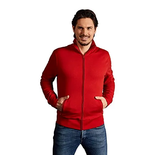 Stehkragen Zip Jacke Herren, Rot, XL