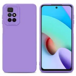 Cadorabo Hülle für Xiaomi RedMi 10 Schutz Hülle in Lila TPU Silikon Etui Case Handyhülle